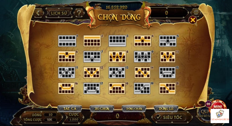 Luật chơi Pirate King Gemwin